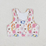 GSSO0900 Cartoon Flower Girls Shorts Set