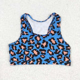GSSO0901 Leopard Blue Girls Shorts Set