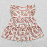 GSSO1076 Summer Butterfly Orange Girls Shorts Set