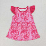 GSSO1087 Summer Garden Pink Girls Shorts Set