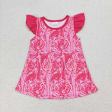 GSSO1087 Summer Garden Pink Girls Shorts Set