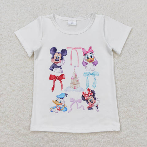 GT0570 Cartoon Mouse Castle Girl Shirt Top