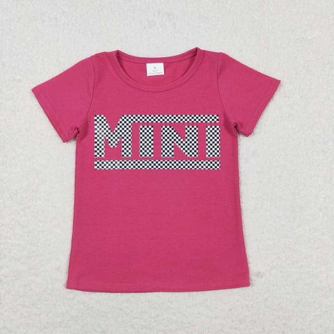 GT0573 MINI Offset Printing Pink Girls Shirt Top