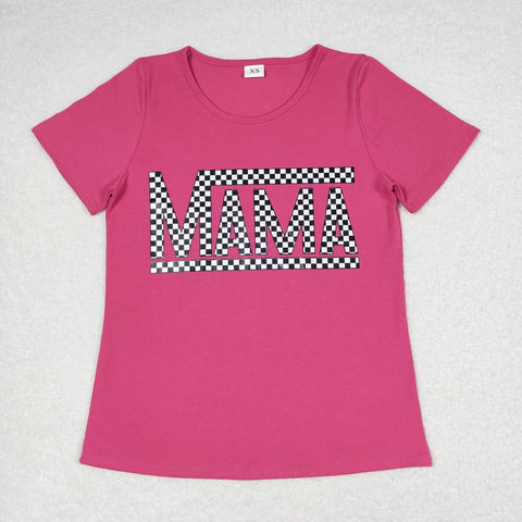 GT0574 MAMA Offset Printing Pink Adult's Shirt Top