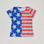 GT0584 4th of July USA Flag Kids Shirt Top