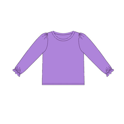 Preorder 07.08 GT0645 Purple Cotton Girl's Kids Shirt Top