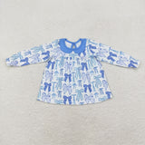 GLP1517 Tie Bow Blue Girls Set