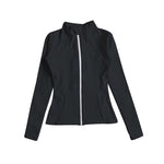 Preorder 07.30 GT0685 Solid Black Color Sports Yoga Girls Zip Coat