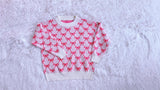 GT0687 Coquette Bows Pink Kids Knit Sweater Top