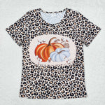 GT0689 Pumpkin Leopard Adult's Shirt Top