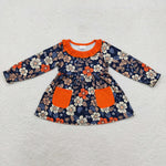 GBO0430 Flower Orange Girls Bummie Set