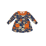 GT0691 Autumn Flowers Tunic Girl Shirt Top