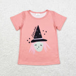 GT0697 Halloween Pumpkin Kids Girl Shirt Top