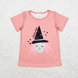 GT0697 Halloween Pumpkin Kids Girl Shirt Top