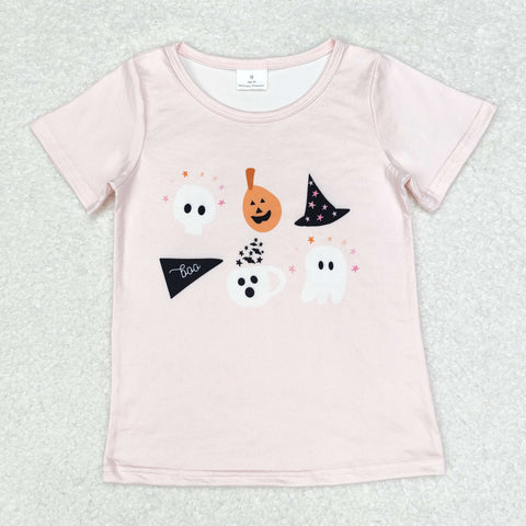 GT0698 Halloween Pumpkin Kids Girl Shirt Top