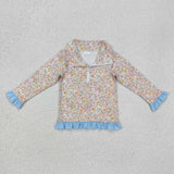 GLP2323 Flower Pullover With Pants 2 pcs Girl's Set