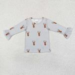 GT0739 Hunting Elk Kids Girl Shirt Top