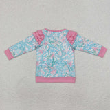 GT0763 Garden Flower Pink Kids Girls Shirt Top