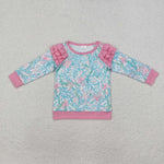 GT0763 Garden Flower Pink Kids Girls Shirt Top