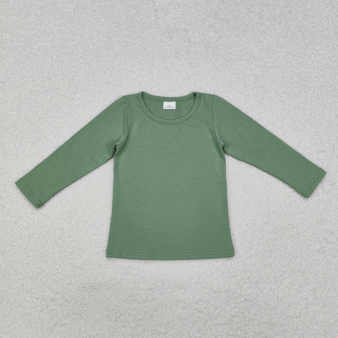 GT0804 Green Cotton Cute Kids Girls Shirt Top