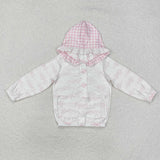 GT0873 Coquette Bows Pink Girl Zip Hoodie Kids Coat