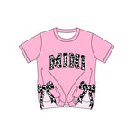 Preorder 01.09 GT0916 MINI Cow Pink Kids Girl Shirt Top