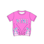 Preorder 01.14 GT0923 MINI Pink Flower Kids Girl Shirt Top