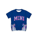 Preorder 01.14 GT0924 MINI Blue Flower Kids Girl Shirt Top