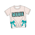 Preorder 01.14 GT0930 MAMA Western Turquoise Bows Adult's Shirt