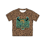 Preorder 01.14 GT0933 Long Live Cowgirl Leopard Kids Girl Shirt Top