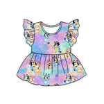 Preorder 01.14 GT0937 Cartoon Blue Dog Kids Girl Shirt Top