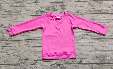 Preorder GT0968 Dark Pink Yoga Kids Long Sleeves Shirt Top