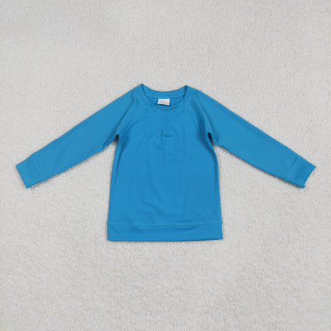 GT0969 Blue Yoga Kids Long Sleeves Shirt Top
