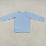 GT0970 Blue Purple Yoga Kids Long Sleeves Shirt Top