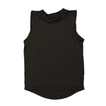 Preorder GT0987 Black Solid Color Yoga Sports Kids Girls Shirt Top
