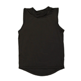 Preorder GT0987 Black Solid Color Yoga Sports Kids Girls Shirt Top
