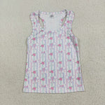 GT1014 Bows Flower Yoga Sports Kids Girls Shirt Top