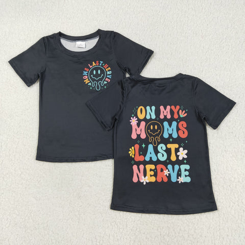 GT1026 Oh My Moms Last Nerve Flower Kids Girls Shirt Top