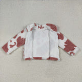 GT1027 Cow Plush Zipper Kids Coat