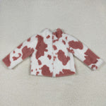 GT1027 Cow Plush Zipper Kids Coat