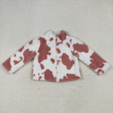 GT1027 Cow Plush Zipper Kids Coat
