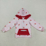 GT1047 Christmas Santa Pink Hoodie Kids Pullover
