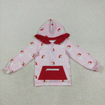 GT1047 Christmas Santa Pink Hoodie Kids Pullover