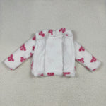GT1048 Bows Pink Plush Zipper Kids Coat