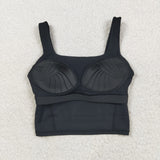 US Warehouse GSPO2037 Active Wear Sports Black Women Adult's Yoga Clothes