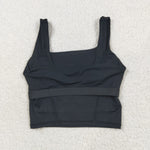 US Warehouse GSPO2037 Active Wear Sports Black Women Adult's Yoga Clothes