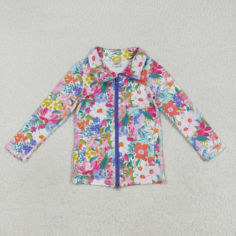 GT1061 Flower Purple Kids Coat
