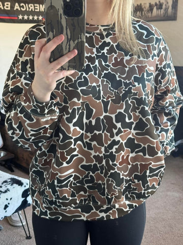 Preorder 08.23 GT1122 Fashion Camo Women Sweatshirt Adult's Shirt Pullover