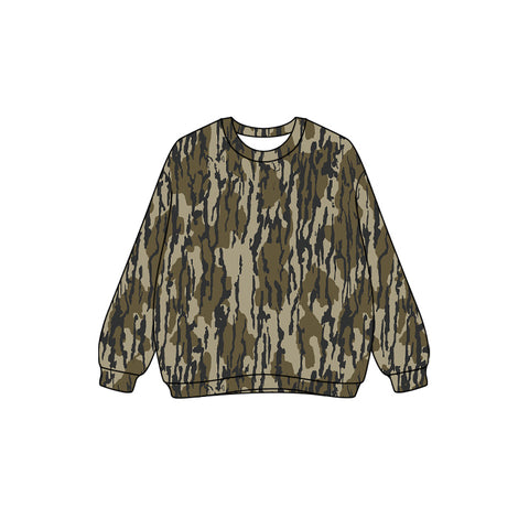 Preorder 08.23 GT1123 Fashion Lowland Camo Women Sweatshirt Adult's Shirt Pullover