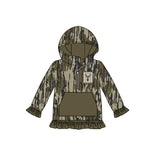 Preorder Samples GT1135 Embroidery Hunting Camo Elk Hoodie Kids Girls Pullover